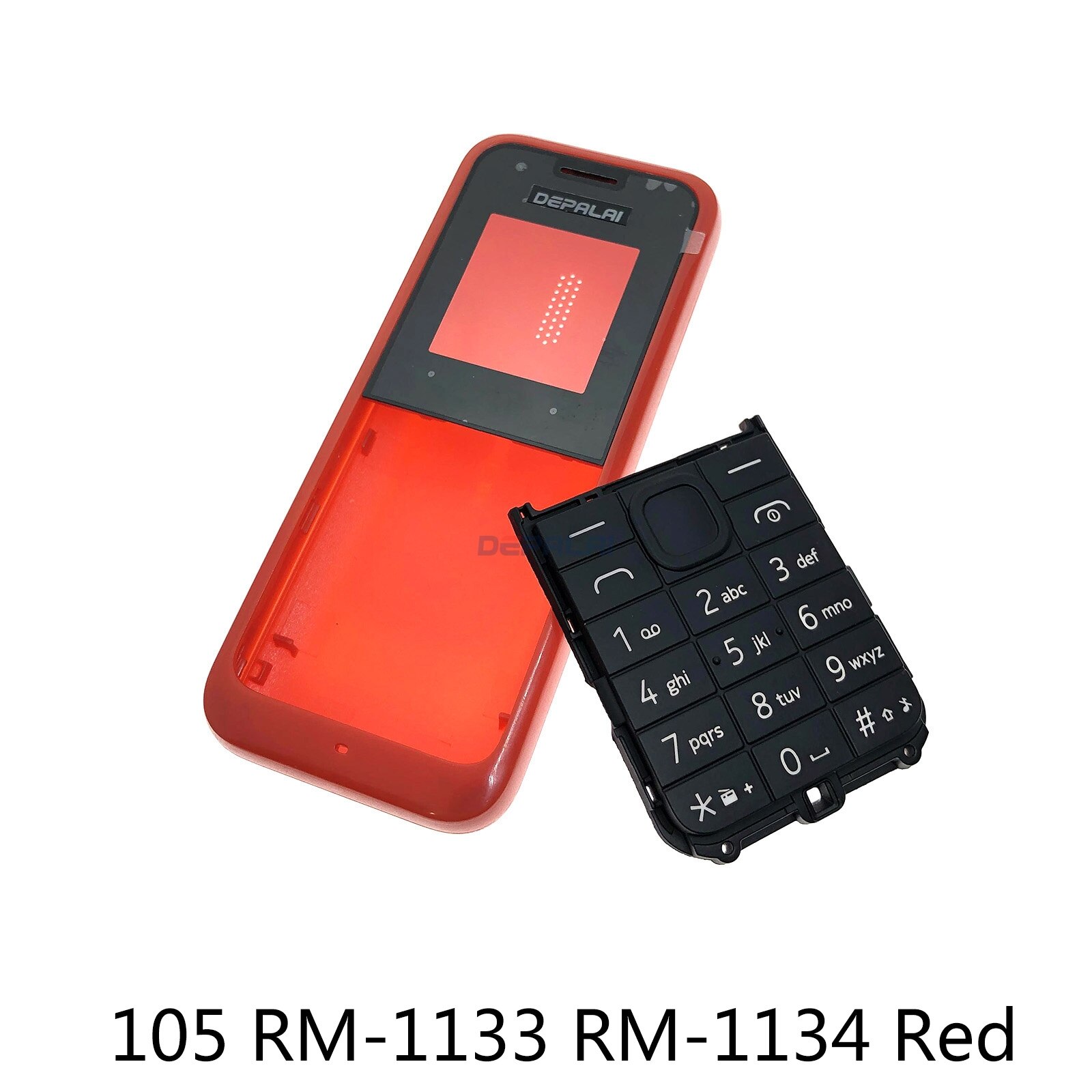 Housing Cover Full Complete Mobile For Nokia 105 version 105 RM-1133 RM-1134 1050 RM-1120 case Keypad Back Battery: 105 1133 1134 Red