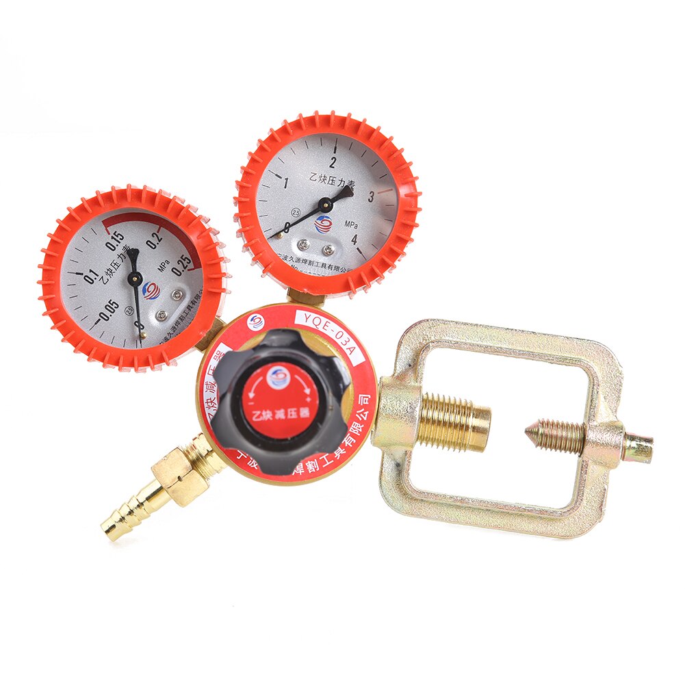 Gas Regulator Acetylene Set Flowmeter Gauge Meter Meter Pressure Reducer Valve for Gas Torch Welding Cutting Kit: Red