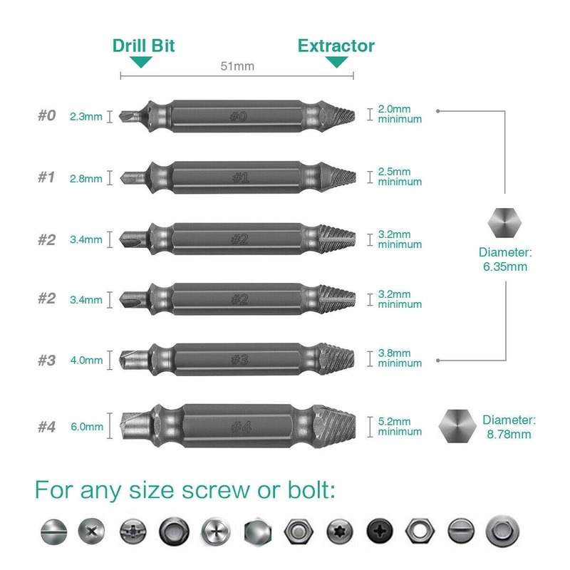 bohrer set 4/5/6 beschädigt Schraube Extractor Drill Bit Set Einfach Nehmen Sie Gebrochene Schraube Schraube Entferner Stripped Schrauben Extractor Abriss werkzeug
