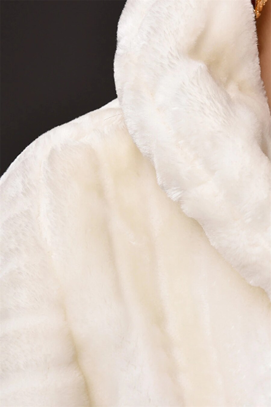 Robe de mariée en fausse fourrure pour femme, couleur ivoire blanc, manteau, châle, Cape, accessoires de mariage, automne hiver