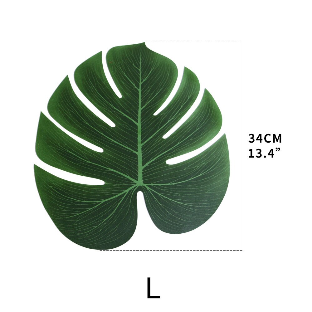 12 stk/parti sommer tropisk festdekoration kunstige palmeblade hawaiian luau fest jungle strand tema fest dekoration hawaii: L 12 stk
