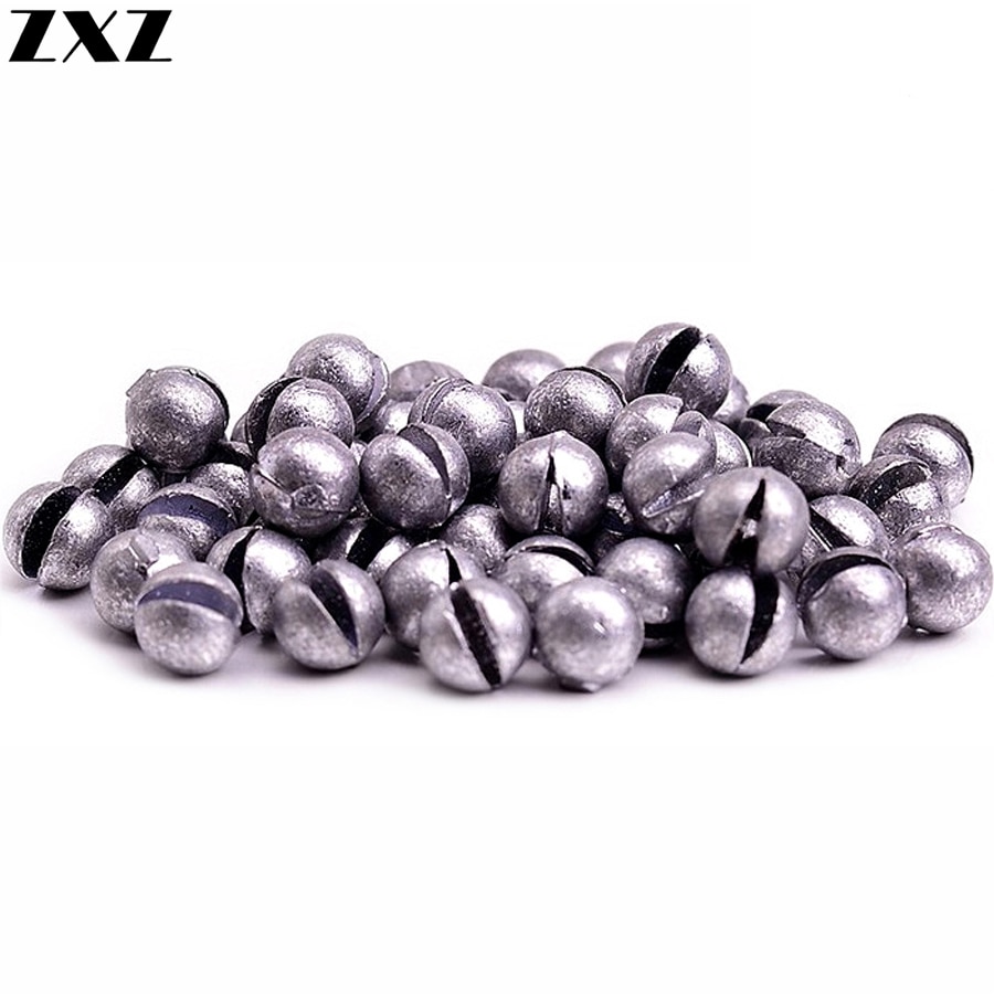 100pcs Round Split Shot Pure Lead Sinkers Weight Fishing Line Sinker Accessory Tackle Swivel for Saltwater Bass Carp Tool