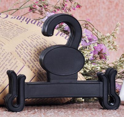 50pcs slipper hanger shoes supermarket sandal hook holder people cotton-padded shoe plastic hook hanger: 4015 Black