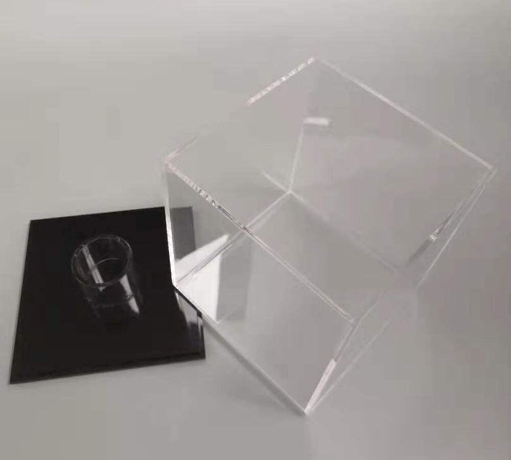 Uv -beskyttet kube akryl baseball vitrine baseball holder memorabilia display opbevaring til officiel baseball