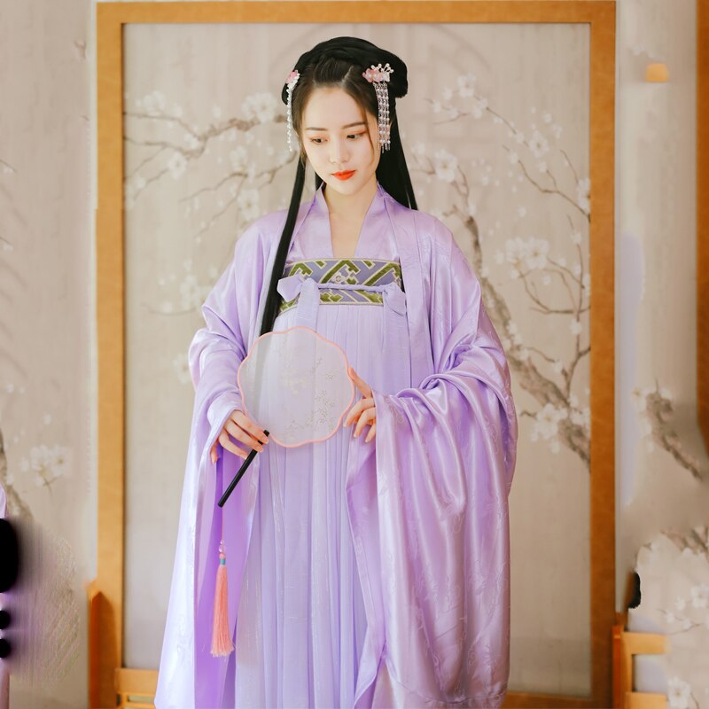 Trajes de baile tradicional chino Hanfu para mujer traje de baile popular traje nacional Hanfu vestido de actuación ropa SL1723