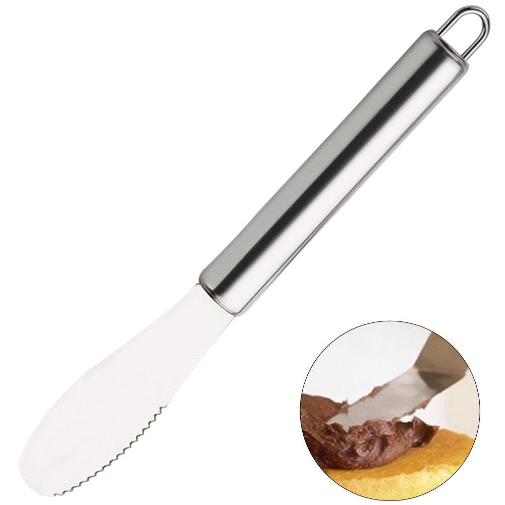 Acier inoxydable de dent de scie d'épandeur de table de spatule de beurre de coupeur de Sandwich de lame large pour des Gadgets de cuisine de fromage