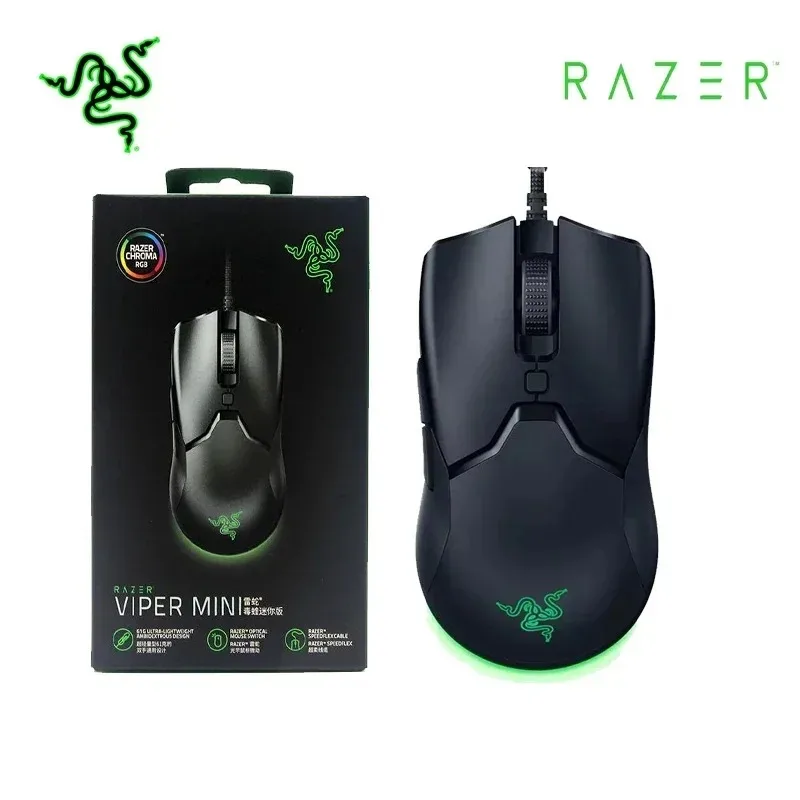 Souris de jeu Razer Viper Mini Esports originale, capteur optique 8500DPI, filaire, légère, SPEEDFLEX, pour l'amusement