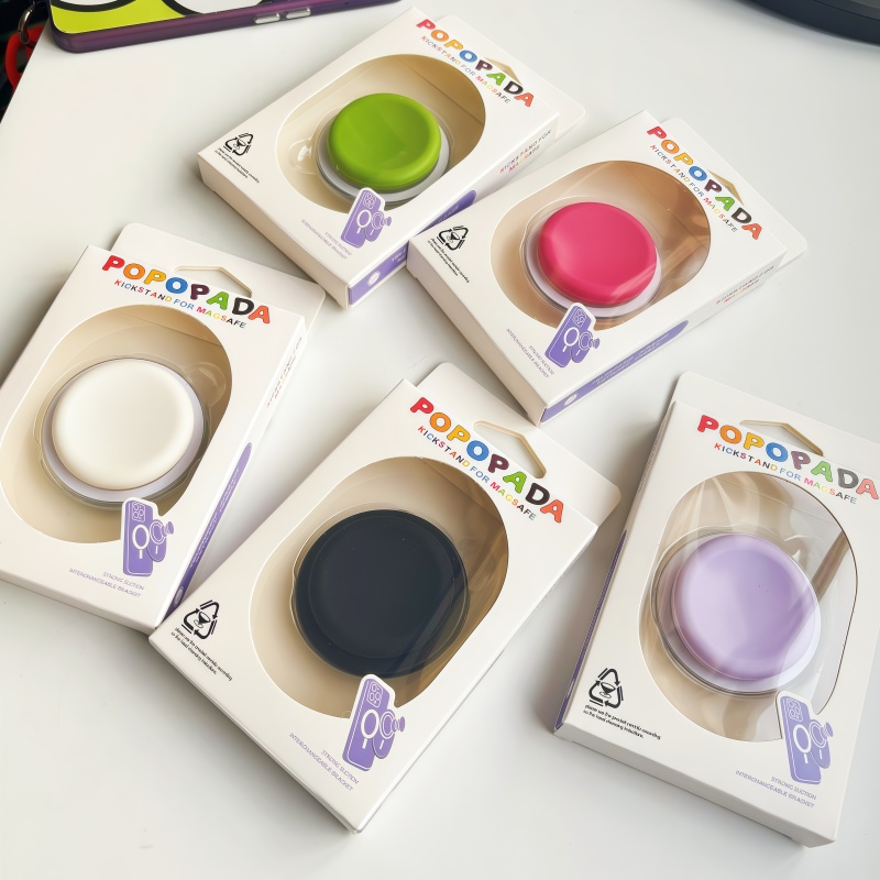 Cute Multi Colored Silicone Magsafe Magnetic Phone Griptok Grip Tok Stand for IPhone Wireless Charging Holder Bracket