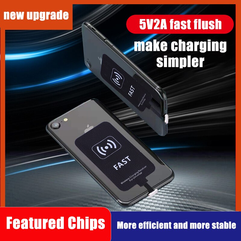 10w 5v/2a trådløs lader mottaker telefon lader spole android usb-c til huawei xiaomi samsung rask mottaker