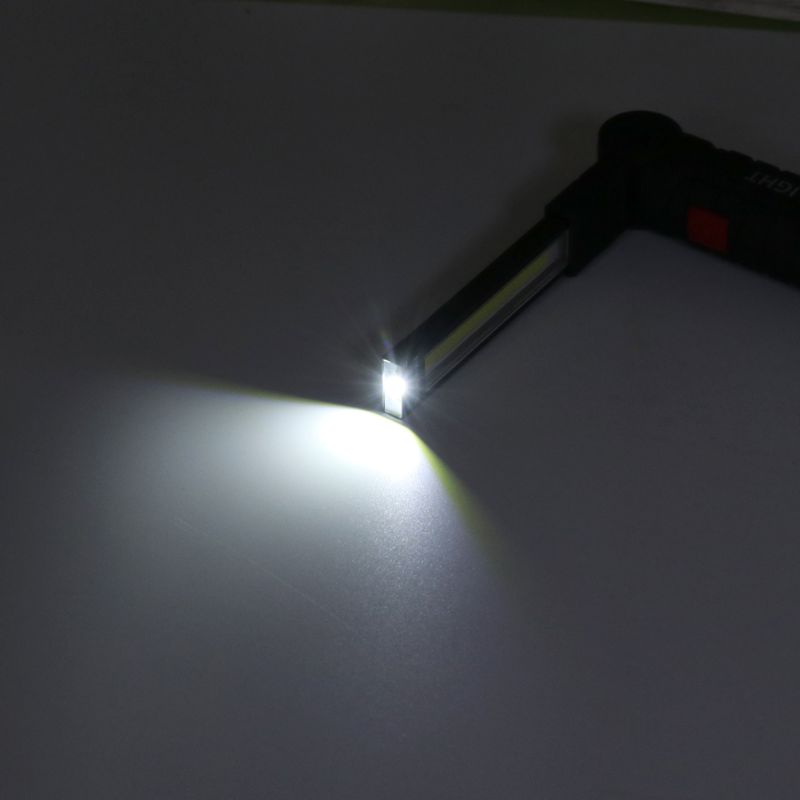 COB LED Work Light Rechargeable Magnet Flashlight Inspection Lamp Folding Torch