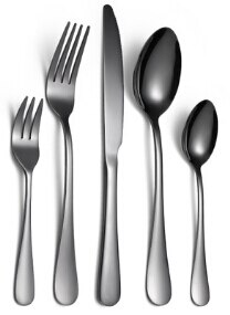 Restaurant rustfrit stål 5 stk/sæt bestik kniv ske gaffel bestik bordservice metal spisestel hosting serveringssæt: 5