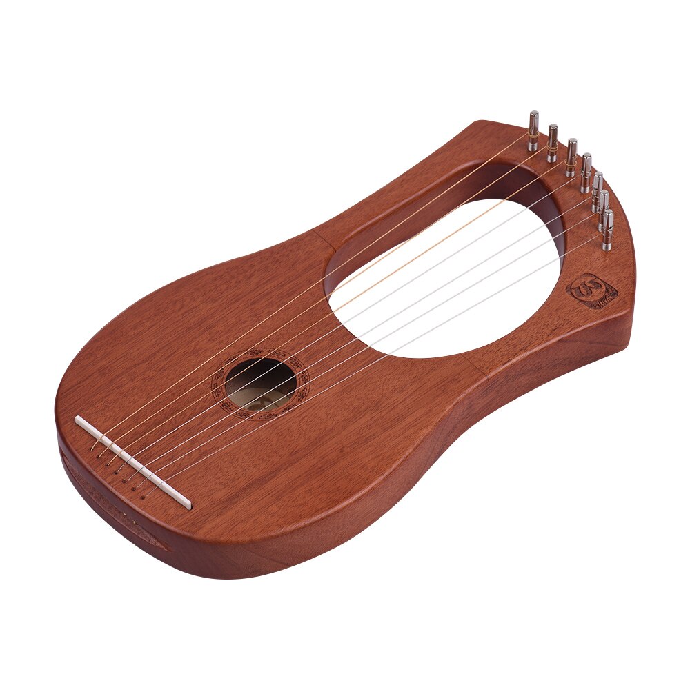 Walter.t Wh05 7 String Wooden Lyre Harp Wooden Lyre Harp Percussion Musical Instruments Mahogany Wood Strings with Big Bag