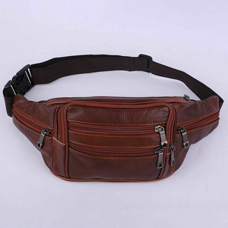 Brand Mannen PU Leer Hip Riem Fanny Pack Taille Purse sling Bag Wallet Purse Holder