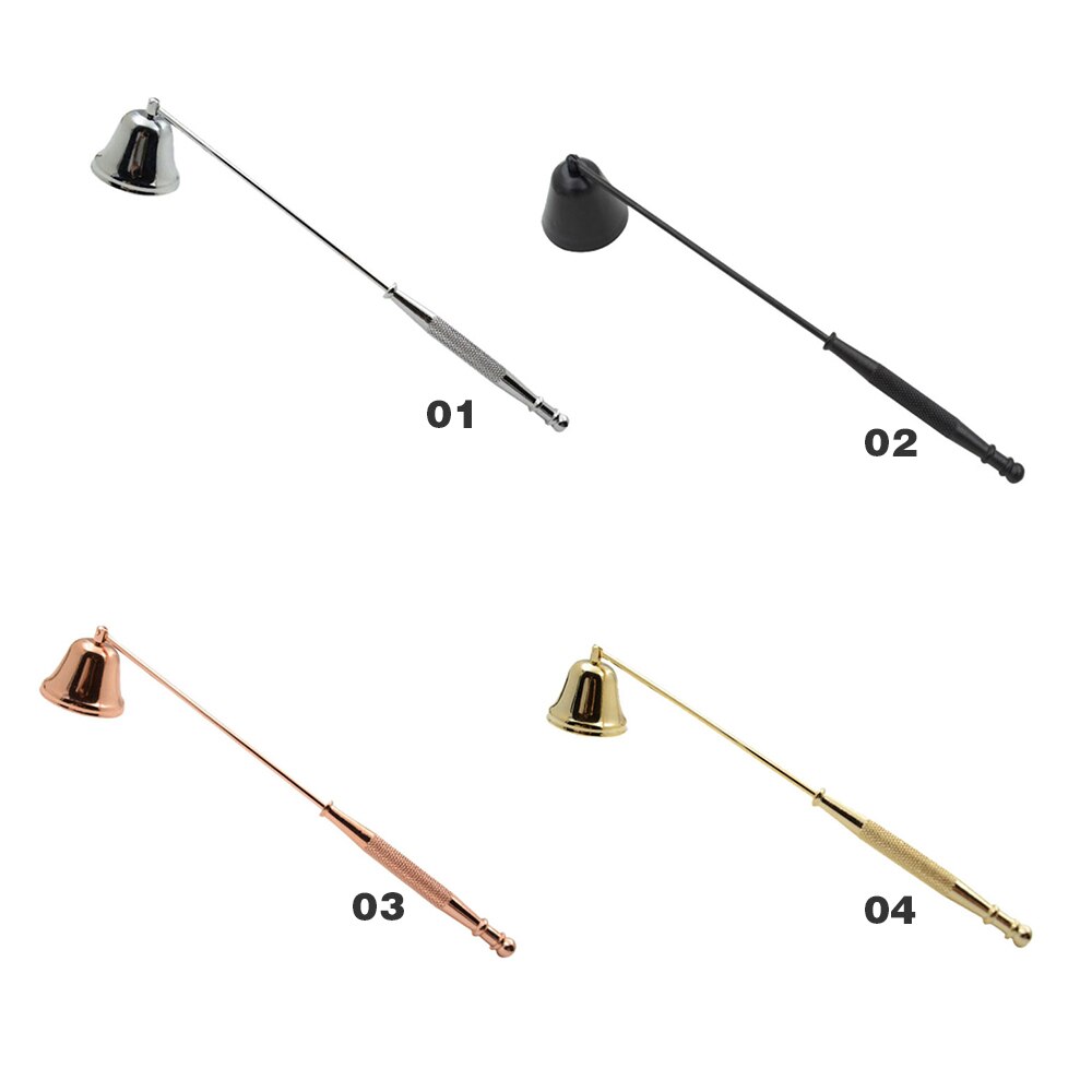 Bell-Shaped Candle Fire Extinguisher Vintage Stainless Steel Candle Hand Put Off Household Banquet Candle Extinguisher Handle