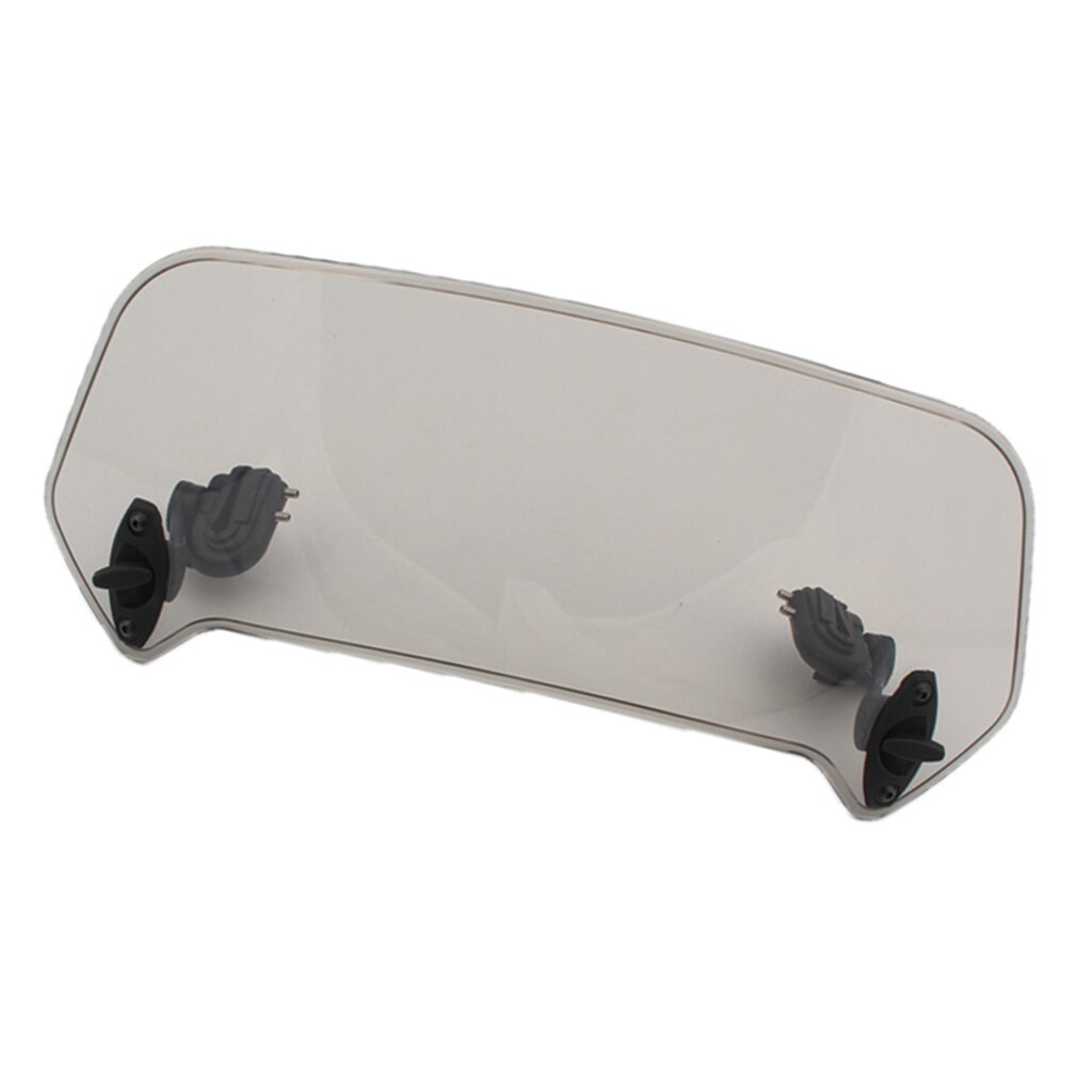 360mm Motorcycle Windshield Extension Spoiler Air Wind Deflector Windscreen Wind Cold Protector Rain Guards, Smoke