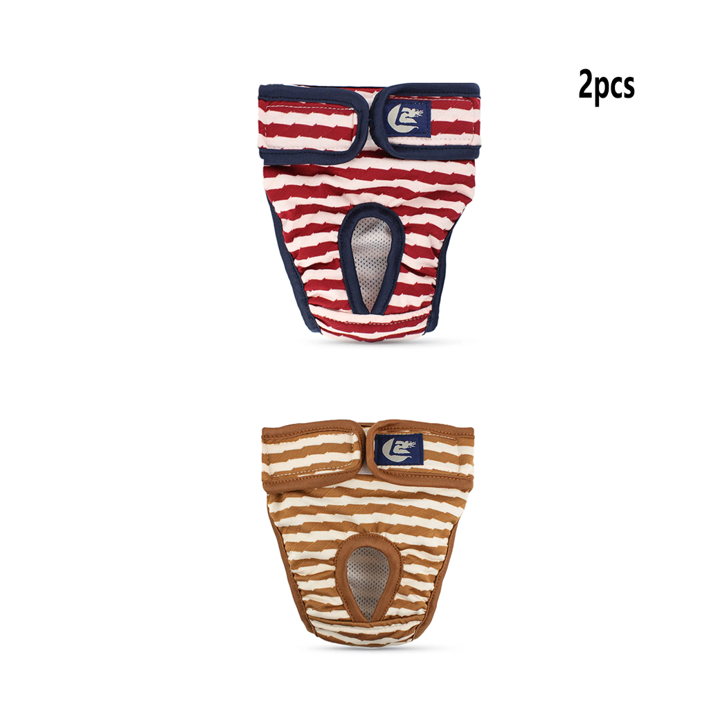 NONOR Female Washable Dog Shorts Panties Menstruation Underwear Briefs Jumpsuit Pet Physiological Pant Diaper Sanitary: L / PURPLE