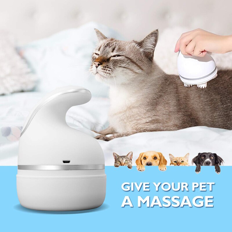 3D Tête Masseur Imperméable Électrique de Cuir Chevelu Sans Fil de Chien De Chat D&#39;animal Familier de Corps de Massage des Tissus Profonds Pétrissage Dispositif Vibrant