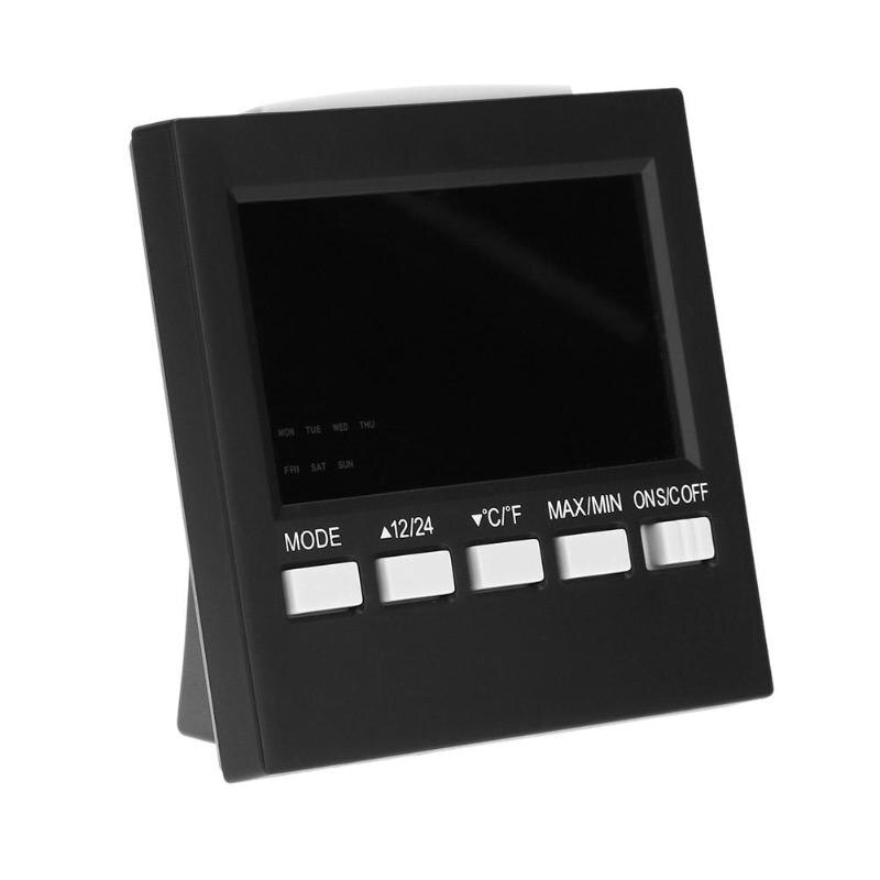 Digital Weather Forecast Station Alarm Clock Kids Indoor /Outdoor Hygrometer Temperature LCD Screen Humidity Monitor Alarm Clock
