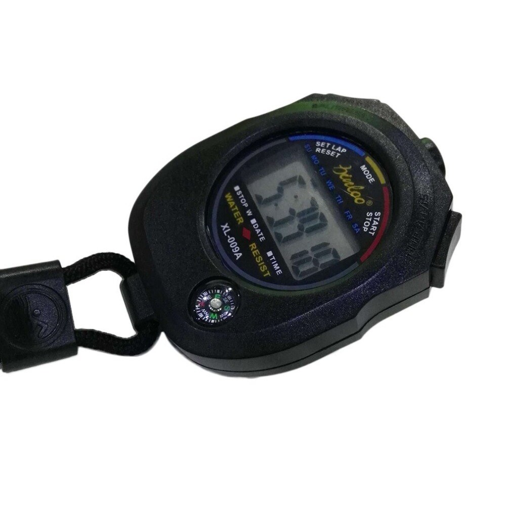 Portable ABS Time Counter Digital LCD Sports Stopwatch Waterproof Sports Chronograph Durable Timer