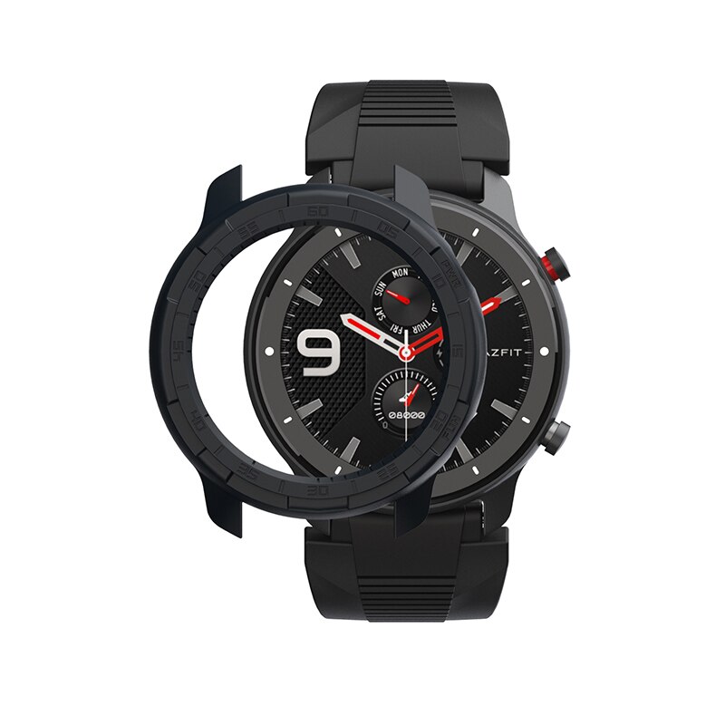 SIKAI Schutz Uhr Fall Für Huami Amazfit GTR 47mm Top PC Uhr Abdeckung Für Amazfit GTR 47mm Smartwatch Shell: Black