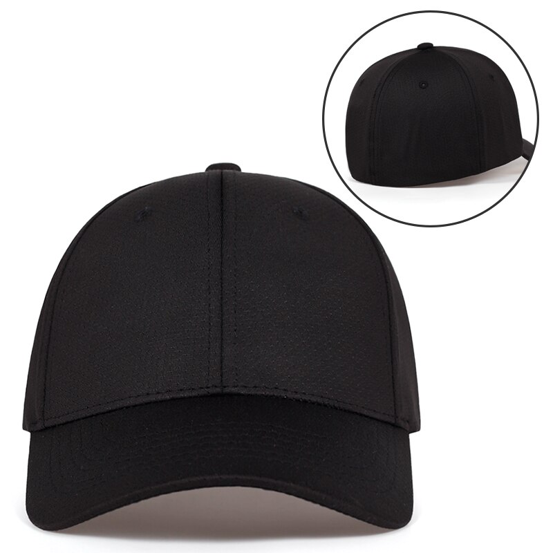 Gorra de béisbol de color sólido de 6 colores papá sombrero verano hip hop casual gorras 100% algodón Hombres Mujeres golf sombreros: Black