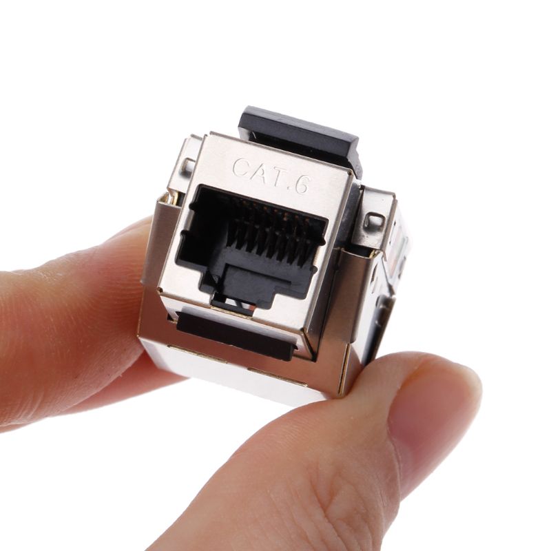 1Pc RJ45 Keystone Cat6 Shielded FTP Copper Alloy UTP Network Module Keystone Jack Network Connector Adapter Information Socket