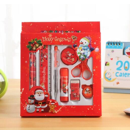 Cholemy 144-teiliges Weihnachts-Schreibwaren-Set – Mit Bleistiften, Radiergummis, Notizbuch