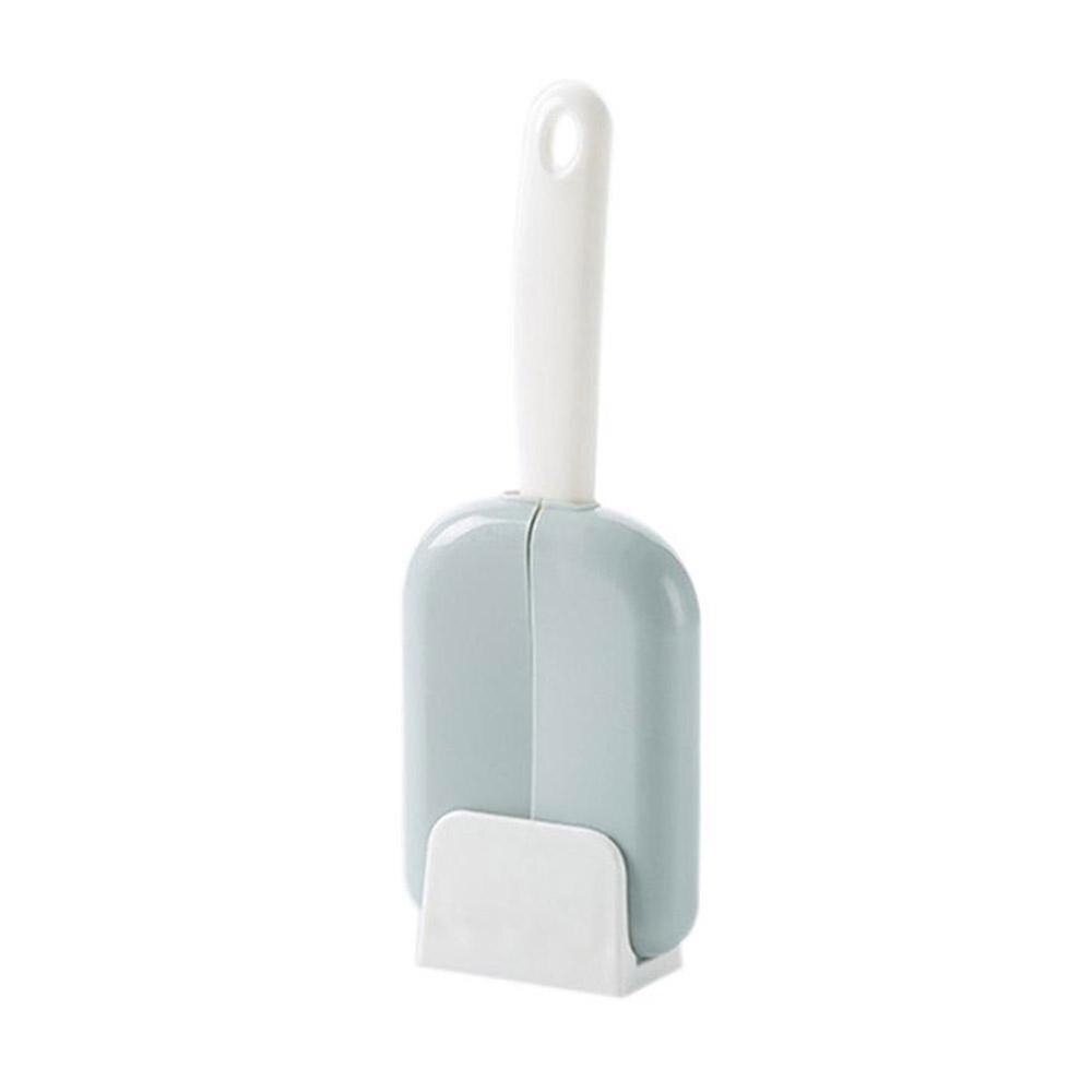Juego de tapas de apertura y cierre automático de cuchara de arroz con soporte, cucharilla de arroz para colgar, bonita cocina, niñas, niños y niñas: blue