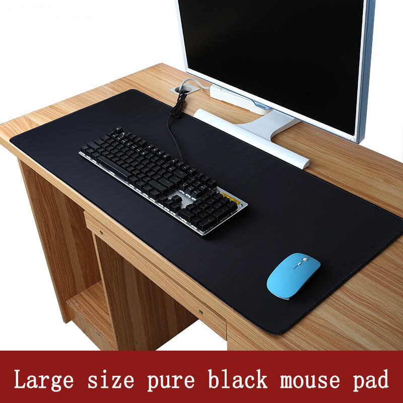 Xgz 1200*600 3mm xxl preto gaming mouse pad grande tapete personalizado engrossado teclado de mesa 4 cores bloqueio borda csgo: 1000X500X3MM Black