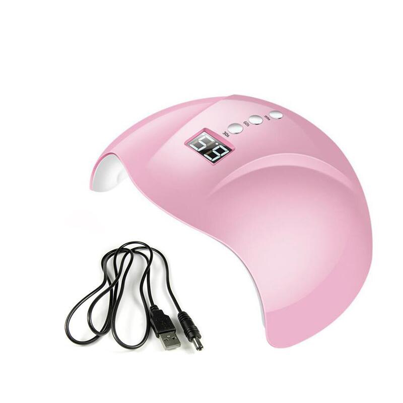 Stern 5 UV Nagel Lampe hoch Energie Nagellack Trockner UV Gel Polieren Heilung Licht LED Nagel Kunst Lampe: 36W Rosa mit USB / EU