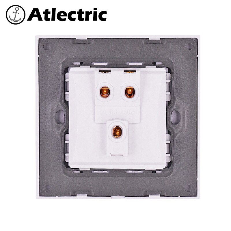 Atlectric USA Japan Standard Power Wall Socket PC Plastic Panel 15A Enchufe Plug and Socket 86mm*86mm Canada Mexico Outlet Plug