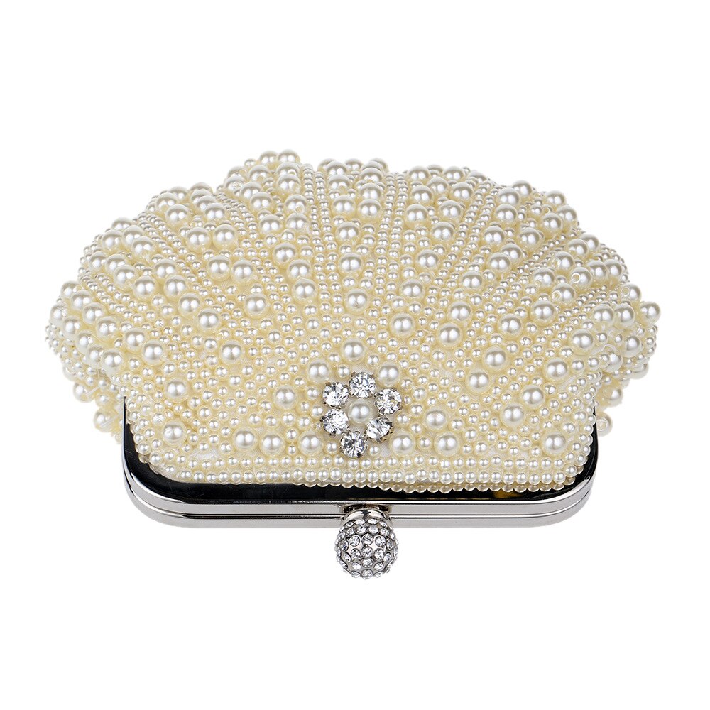 Vrouwen Messenger Kralen Avondtassen Luxe Diamanten Parel Shell Vrouwen Tas Schoudertas Clutch Bag voor Wedding Party Make Up Tassen