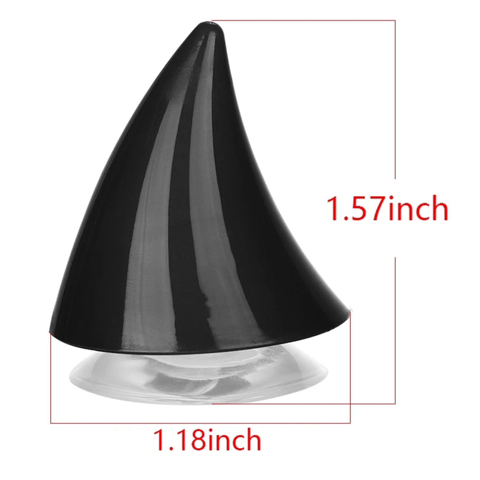 Cuerno suave de goma para casco de motocicleta, accesorios de decoración de esquina de plástico resistente, ventosa de silicona, 1 unidad