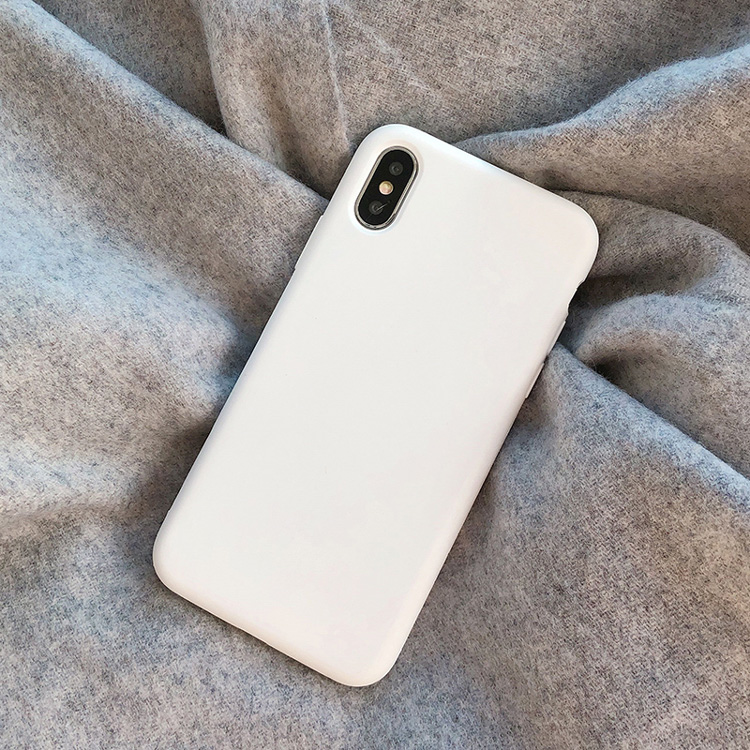 Funda de teléfono blanca mate para iPhone, 6, 6S, 7, 8 Plus, X, 10, SE, , 11, 12 Pro, XR, XS Max, funda de silicona suave de TPU para iPhone 12 mini: nylon