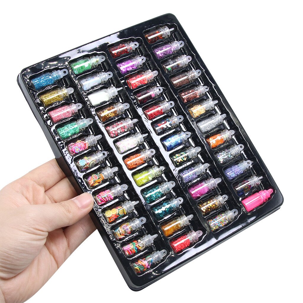48Stck Pailletten/funkeln Füllstoff Flauschigen Schleim Spielzeug Charme Lizun Modellierung DIY Tonne Bausatz Zubehör Liefert Lustige Für freundlicher