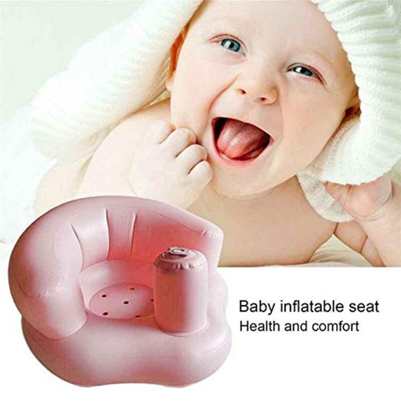 Portable Baby Learning Seat Inflatable Bath Chair PVC Sofa Shower Stool for Play P31B