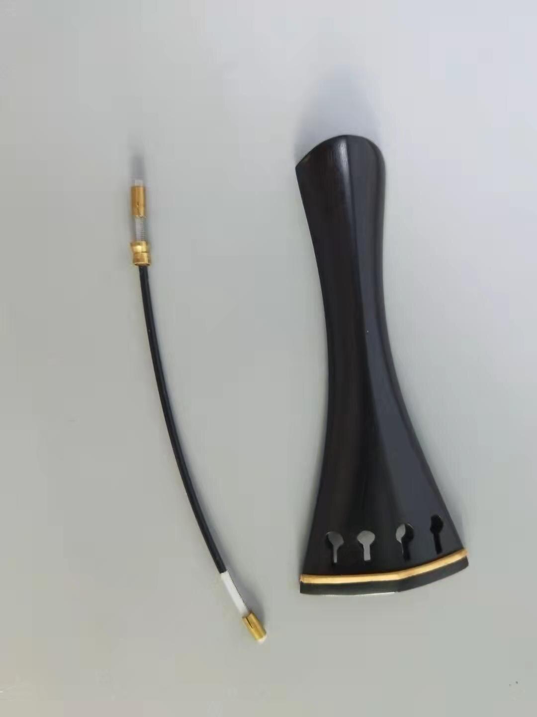 1PC Violine Schwanz Stück 4/4 Mit Nylon Schwanz Darm Geige Teile Saitenhalter: Licht Gelb