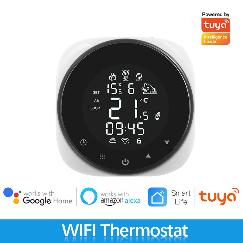 Thermostat WiFi intelligent Tuya/Smart Life, contrôleur de température pour l&#39;eau, chauffage électrique au sol, chaudière à eau et à gaz, Alexa Google Home