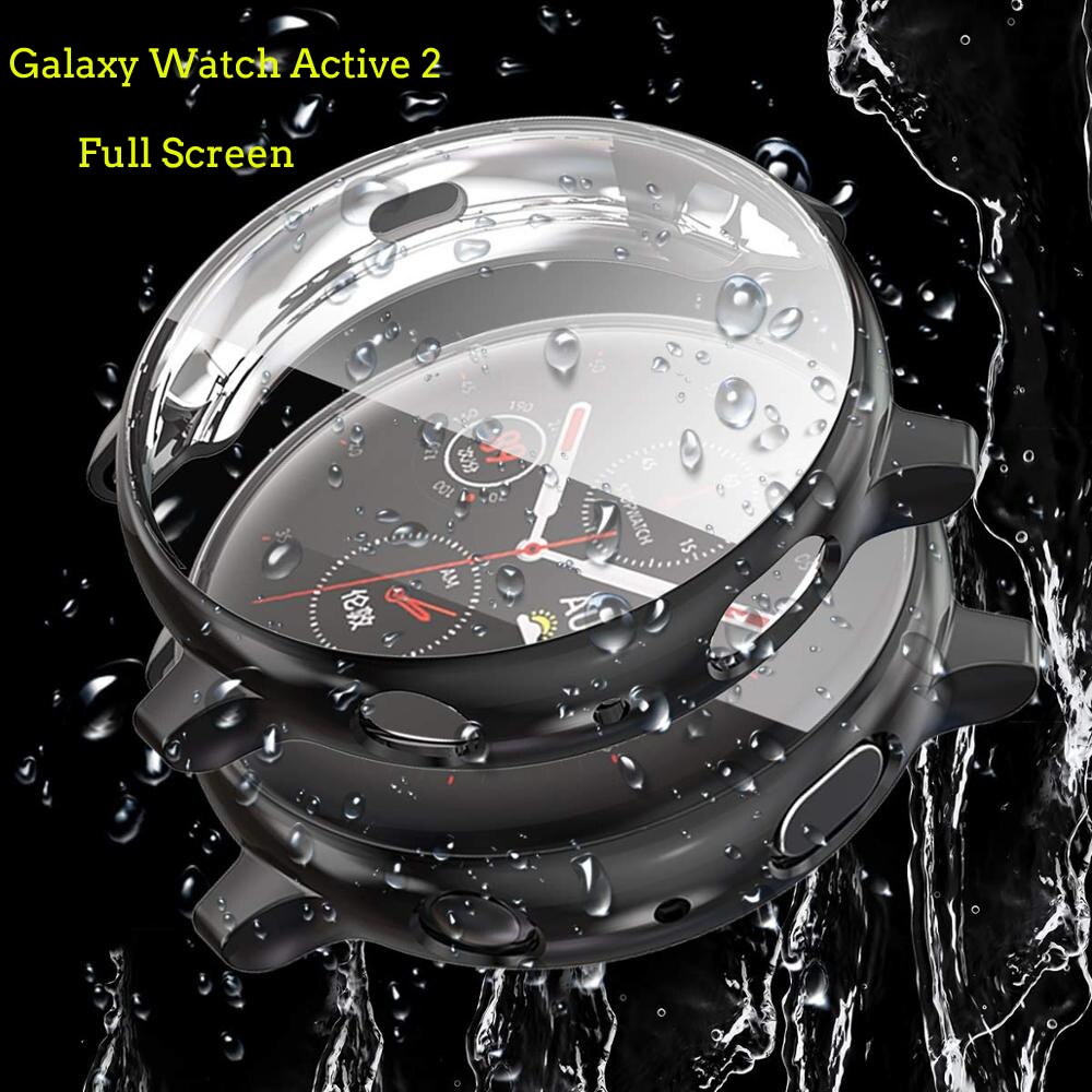 Case Voor Samsung Horloge Actieve 2 44Mm 40Mm Bumper Tpu Siliconen Screen Protection Cover + Film Samsung Actieve 2 Active2 44Mm 40Mm