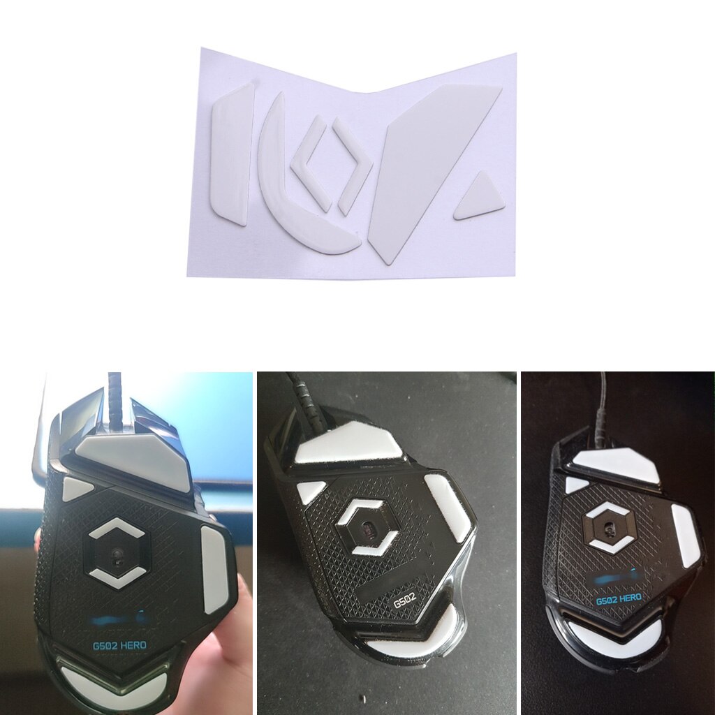 Mouse Skates Pads 1Pack White Rounded Curved Edges Mouse Feet Stickers Replacement Compatible with logitech G502 Mouse