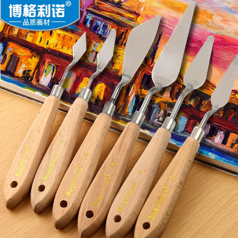 Edelstahl Palette Schaber Messer Verschiedenen Größen Ziehen Spachtel Flexible Klingen Für Aquarell Öl Gouache Künstler Malen Werkzeug
