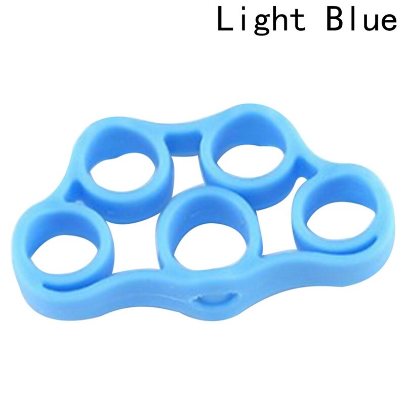 Hand Finger Strength Exerciser Trainer Strengthener Grip Resistance Band Silicone Rubber Material