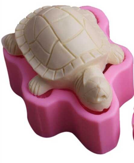 Skilpadde silikonform kake dekorasjon fondant kake 3d mold såpeform matkvalitet silikonform for sjokoladekake: Midten