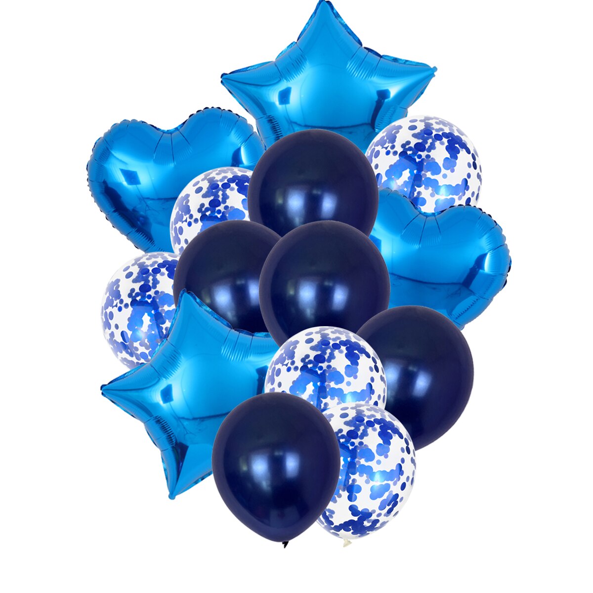 40/14PCS Dark blue Gold Silver Metal Latex Confetti Balloons Birthday Wedding BabyShower Decorations year Globos: Light Grey
