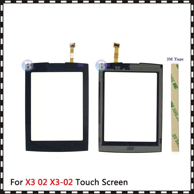 Panel de cristal exterior para Nokia X3 02, , 2,4 ", X3-02, Sensor de digitalizador de pantalla táctil, color negro