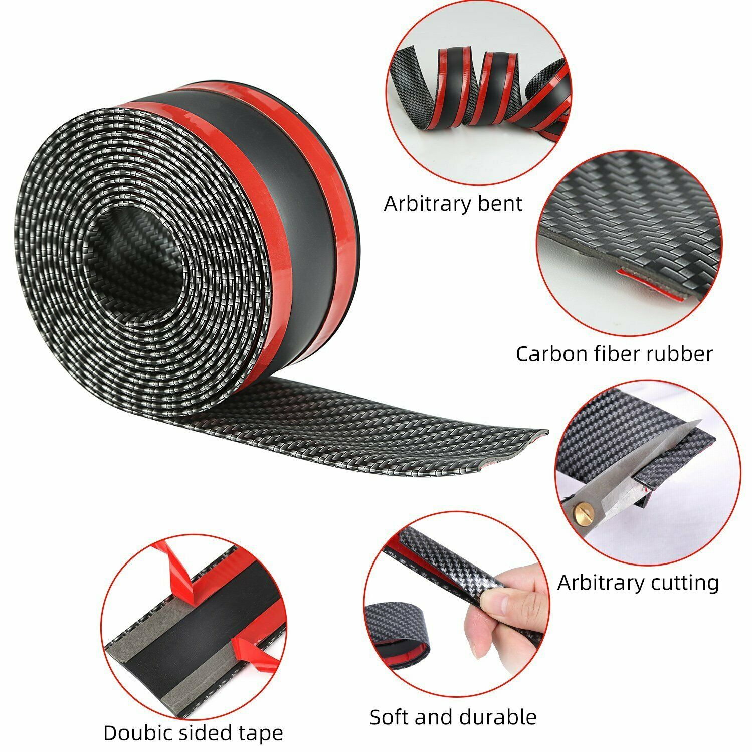 Autosticker Plak Beschermer Strip Diy Auto Beschermende Film Koolstofvezel Auto Dorpel Zijspiegel Anti Kras Tape