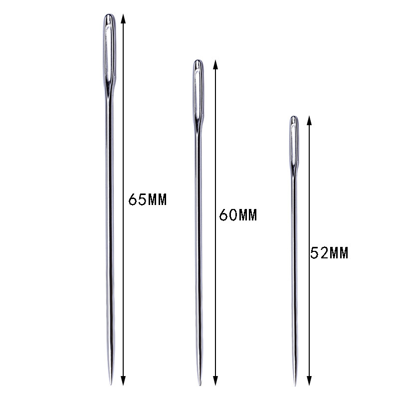 Aiguilles à coudre à grand œil en acier inoxydable, ensemble d'épingles à coudre, artisanat de bricolage, accessoires de couture ménagers, 100 pièces/lot