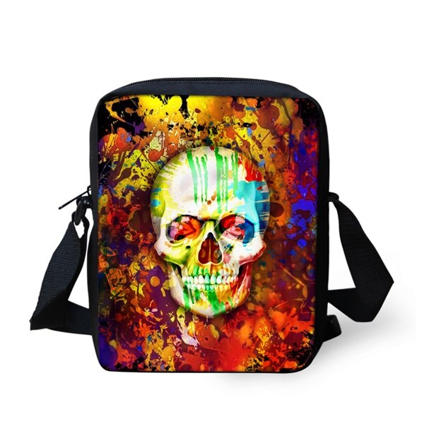 Instantarts punk graffiti kleurrijke schedel hoofd bedrukte jongen schooltassen casual kleuterschool studenten boekentassen kinderen schooltassen: Cc3537e