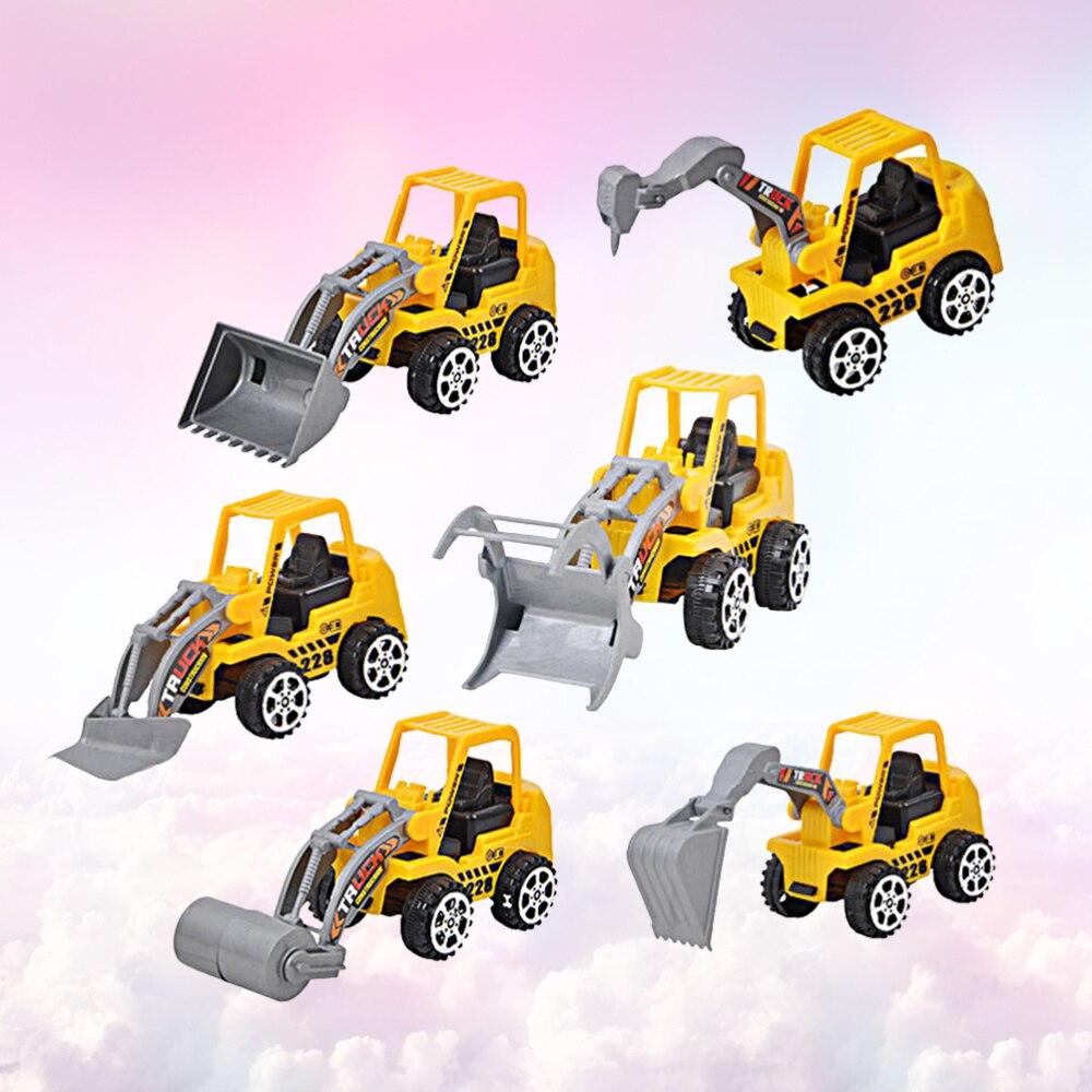 10Pcs Techniek Auto Speelgoed Mini Techniek Auto Graafmachine Model Speelgoed Voor Jongens Kind