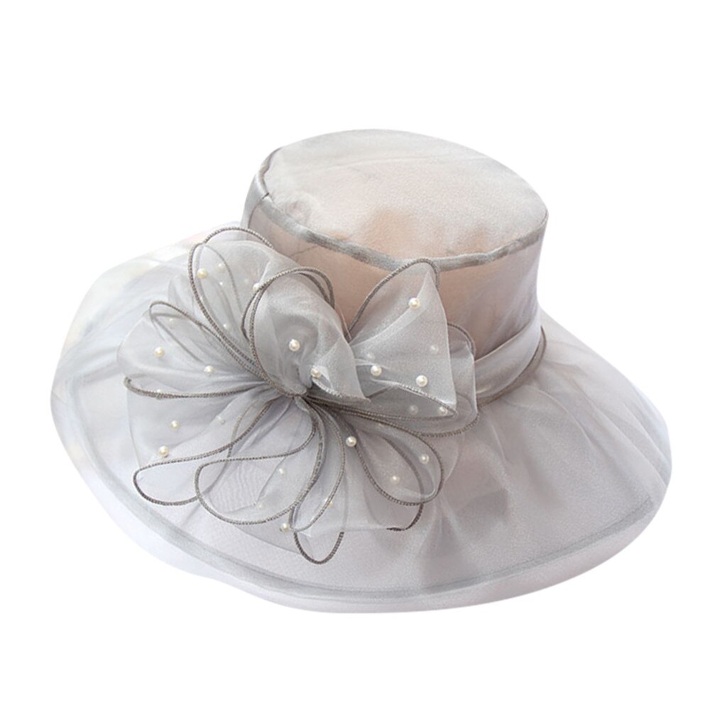 Women's Church Kentucky Daily Cap Fascinator Bridal Tea Party Wedding Hat: Gray 